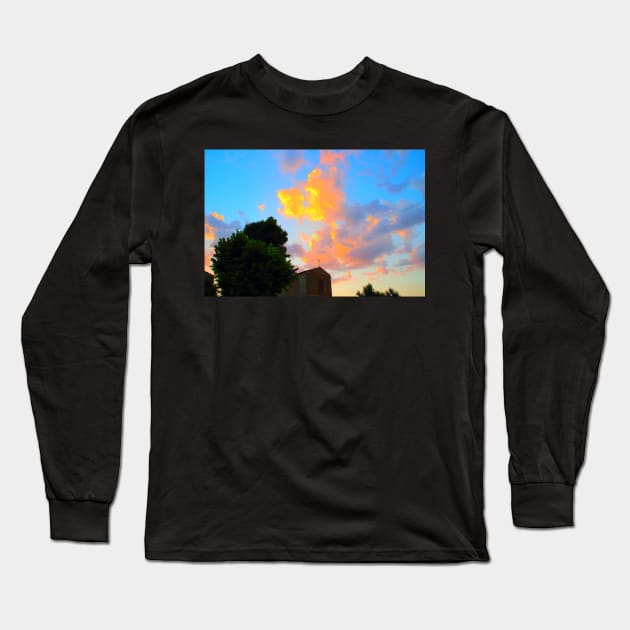 View of Corinaldo with The Saint Francis Church Long Sleeve T-Shirt by KristinaDrozd